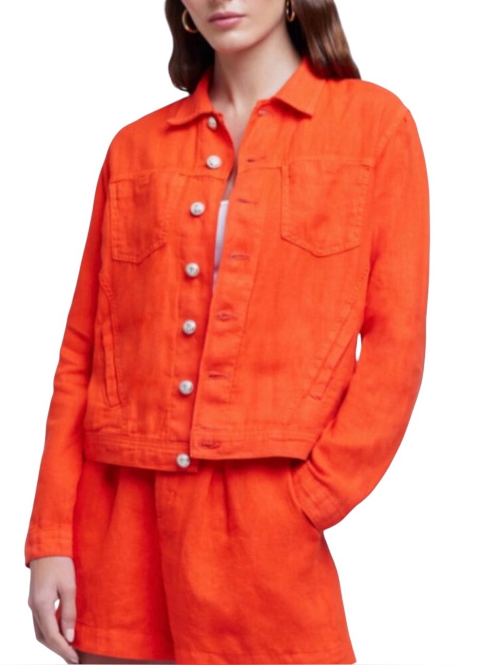 L’AGENCE CELINE ORANGE NAUTICAL LINEN SET.